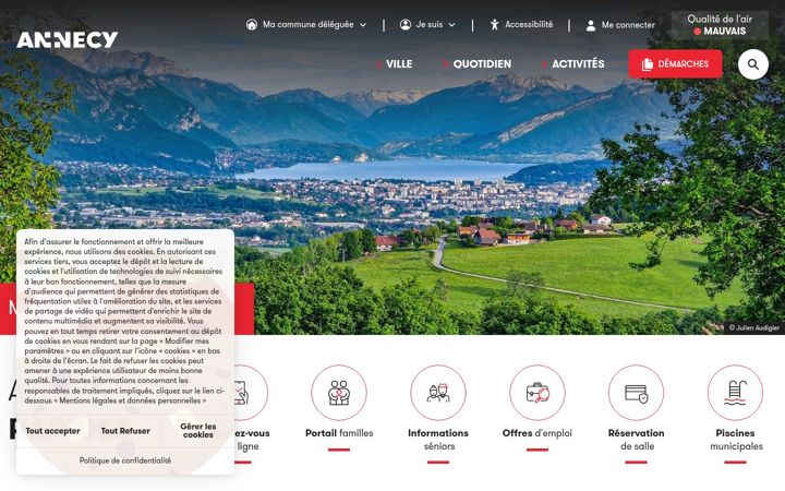 Zrzut ekranu annecy.fr