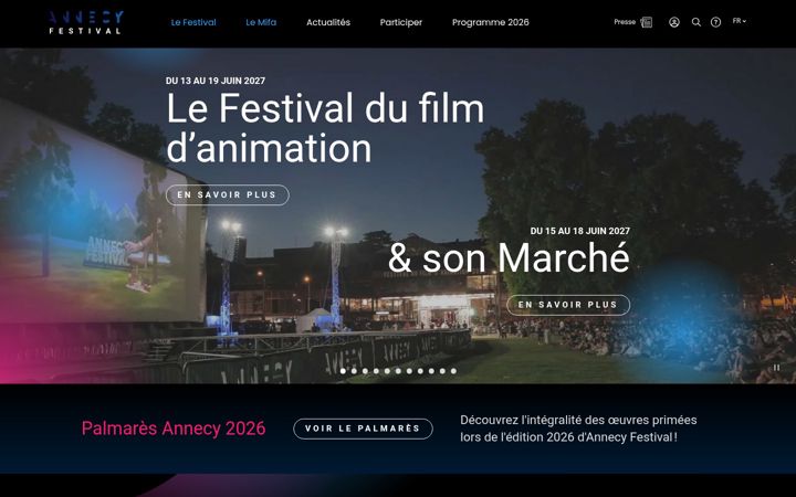 Screenshot of annecyfestival.com