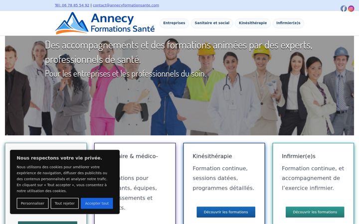 Екранна снимка на annecyformationsante.com