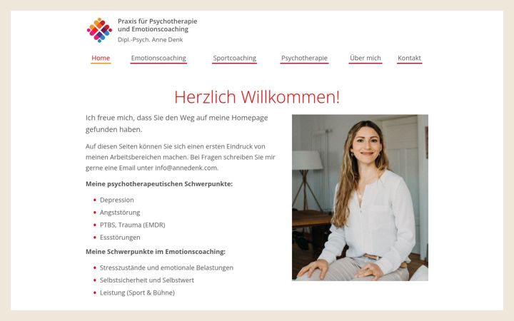 Screenshot of annedenk.com