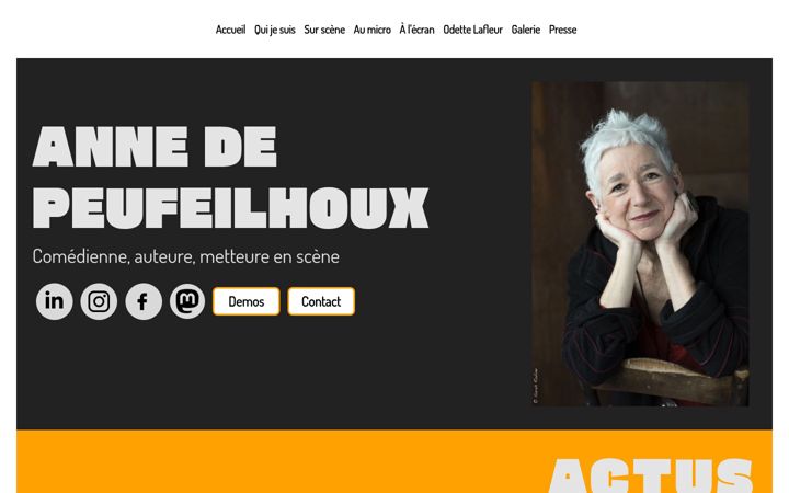 Screenshot of annedepeufeilhoux.com