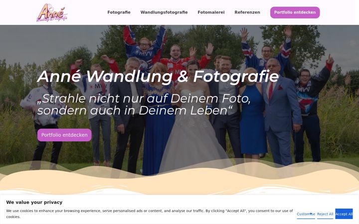 Screenshot of annee-wandlung-fotografie.de