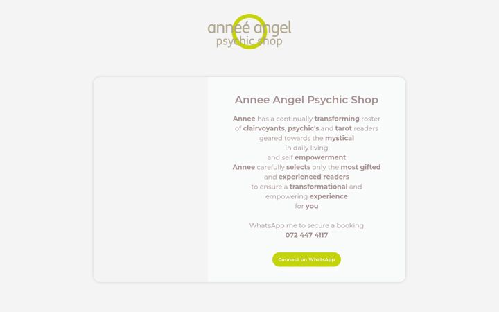 Екранна снимка на anneeangel.com