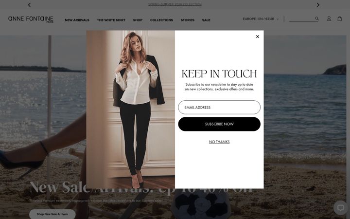 Screenshot of annefontaine.com