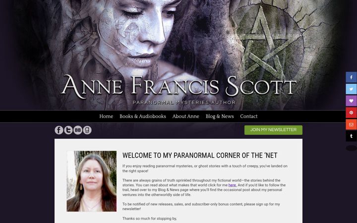 Screenshot of annefrancisscott.com