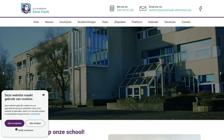 Screenshot of annefrank-atheneum.be