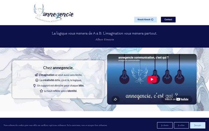 Screenshot of annegencie.fr