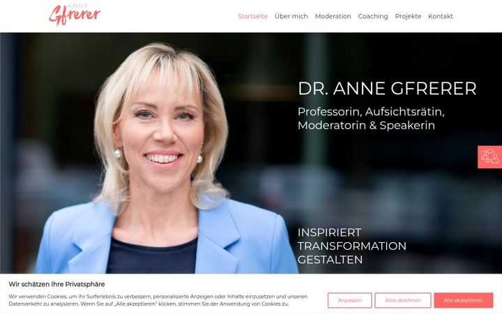 Screenshot of annegfrerer.com