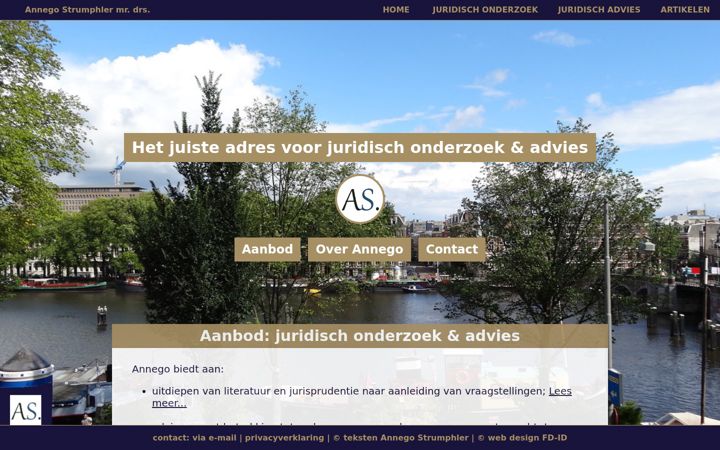 Screenshot of annegostrumphler.nl