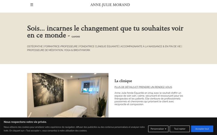 Screenshot of annejuliemorand.com
