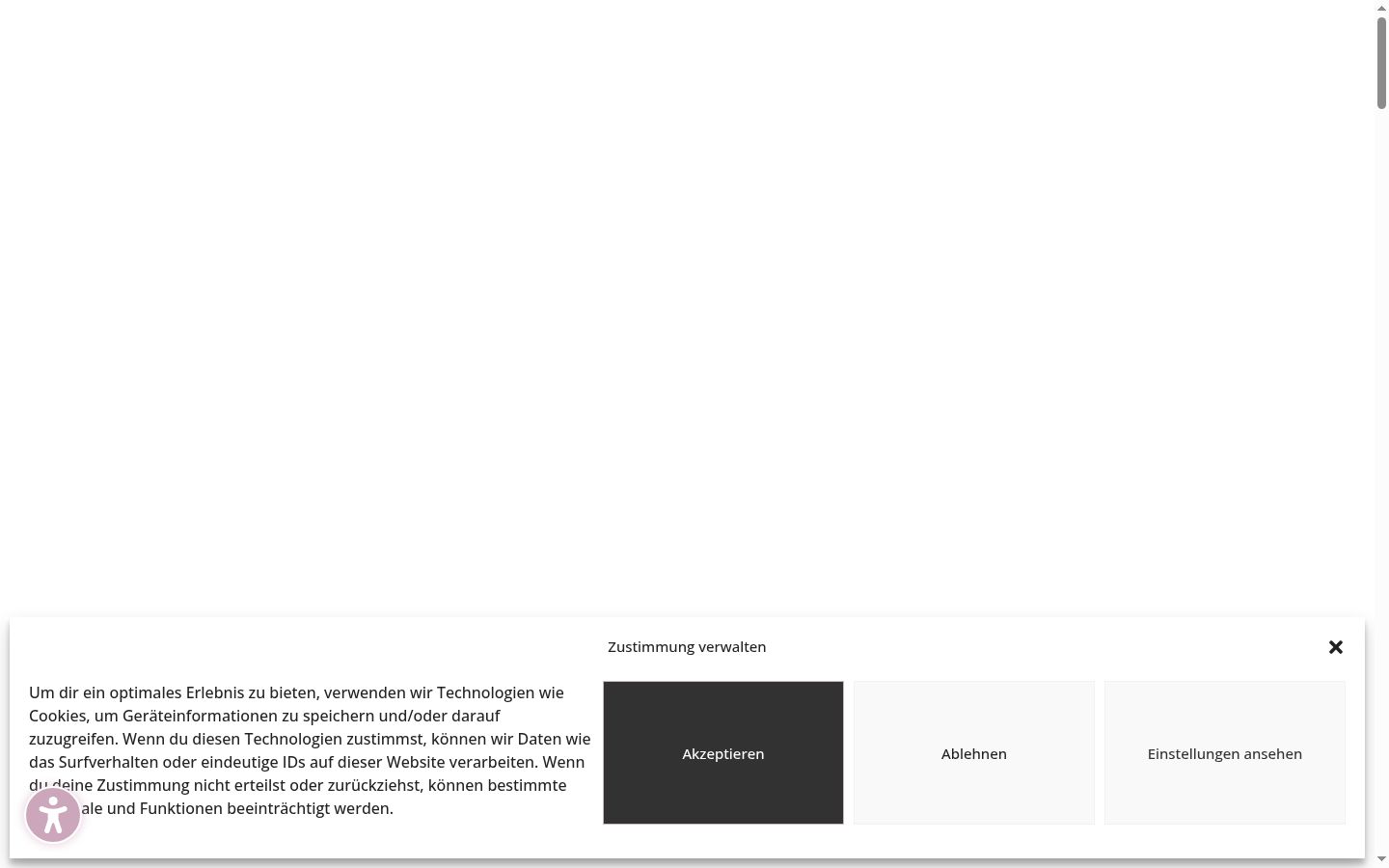 Capture d'écran de la bannière de consentement affichée avant toute interaction