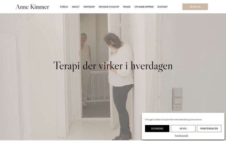Screenshot of annekimmer.dk