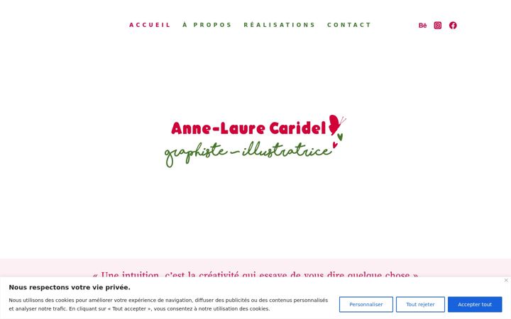 Screenshot of annelaurecaridelgraphiste.fr
