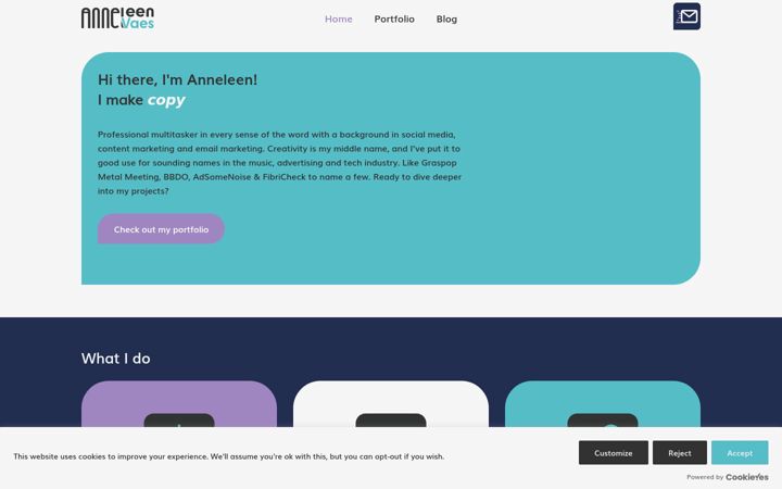 Screenshot of anneleenvaes.be