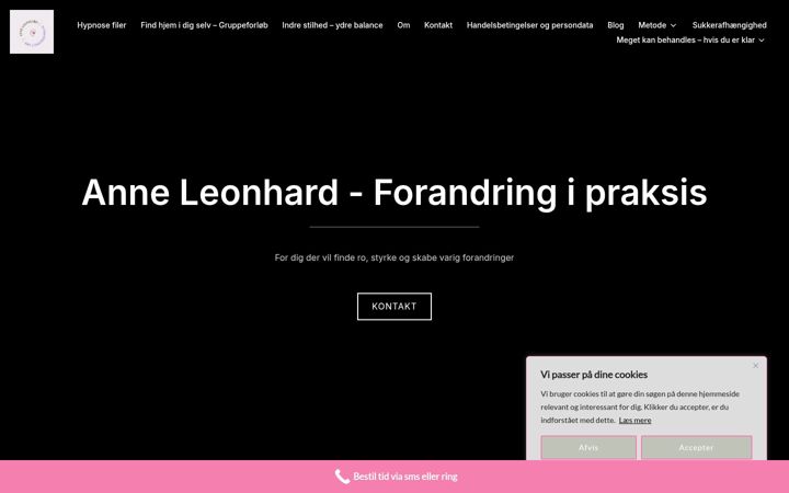 Screenshot of anneleonhard.dk