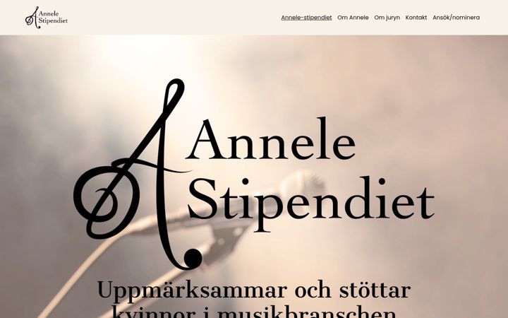 Screenshot of annelestipendiet.se