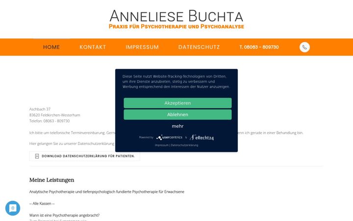 Screenshot of anneliese-buchta.de