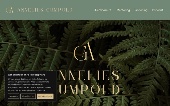 Екранна снимка на anneliesgumpold.com