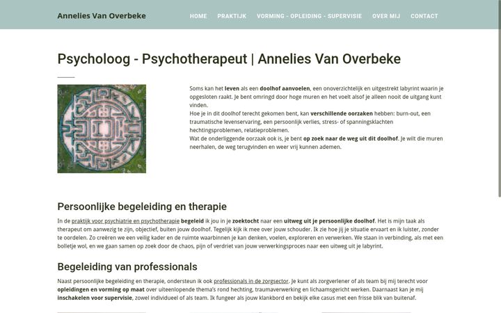 Skærmbillede af anneliesvanoverbeke.be