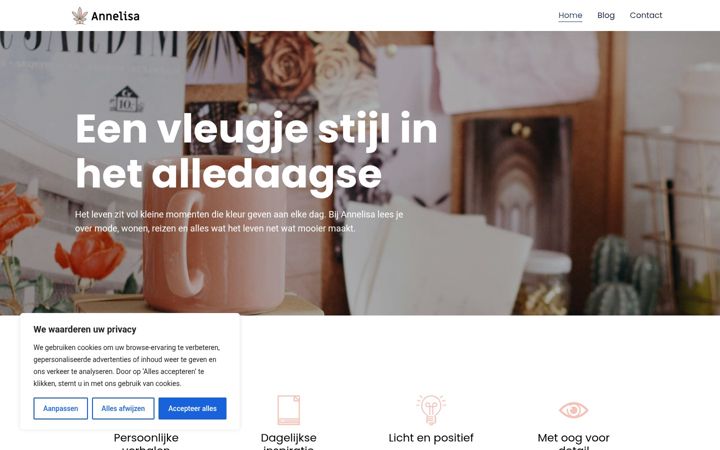 Screenshot von annelisa.nl