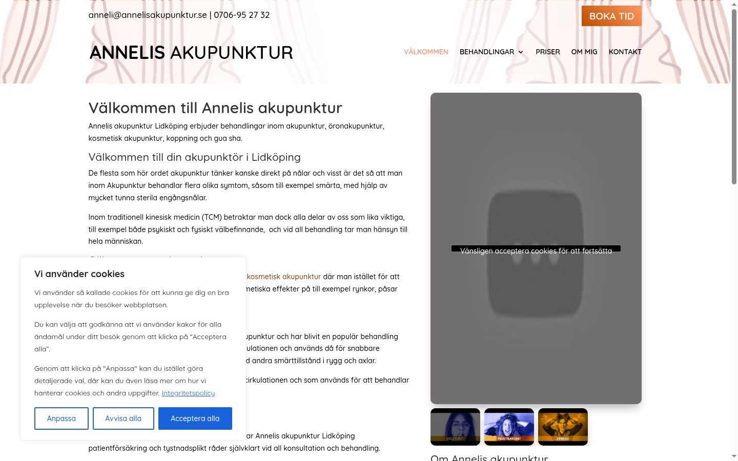 Screenshot tal-banner tal-kunsens muri qabel kwalunkwe interazzjoni