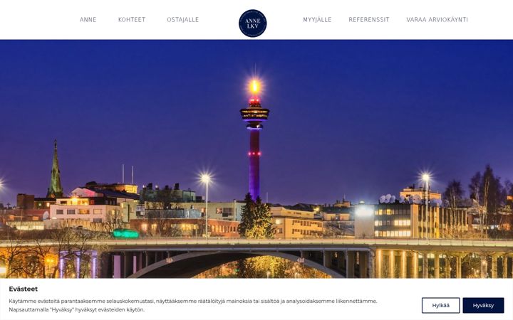Screenshot of annelkv.fi