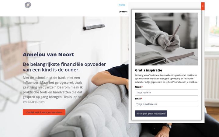 Captura de ecrã de annelouvannoort.nl
