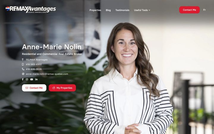 Screenshot of annemarienolin.com
