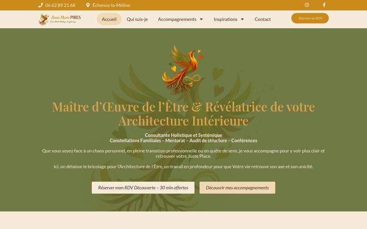 Screenshot of annemariepires.com