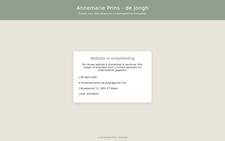 Screenshot of annemarieprins-dejongh.nl