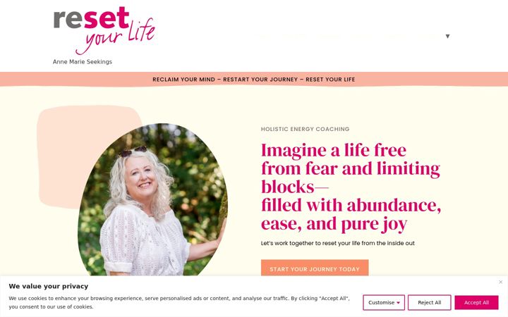Screenshot of annemarieseekings.com