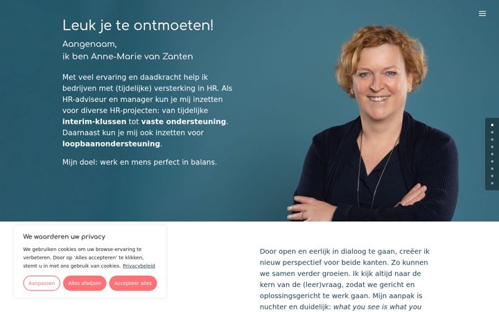 Captura de ecrã de annemarievanzanten.nl