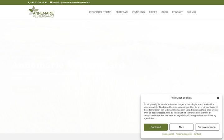 Screenshot of annemarievestergaard.dk