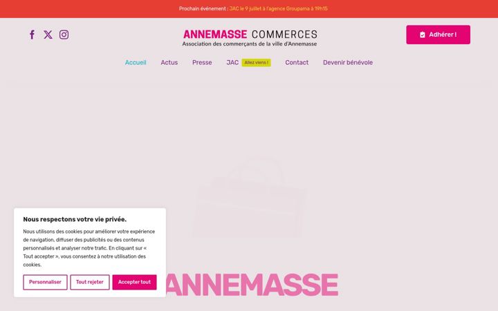 Screenshot of annemasse-commerces.fr
