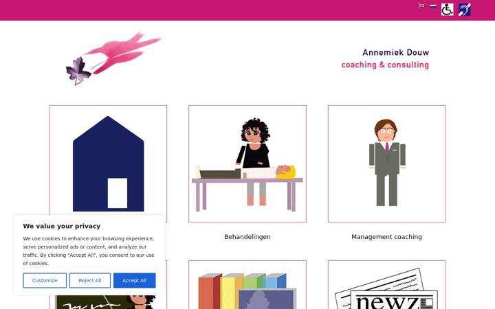 Screenshot of annemiekdouw.nl