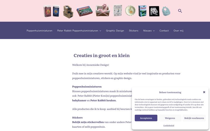 Captura de ecrã de annemieke-design.nl