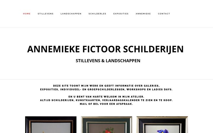 Captura de ecrã de annemiekefictoor.nl