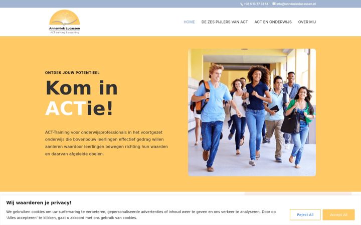 Screenshot of annemieklucassen.nl