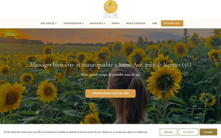 Screenshot of annemillet.fr