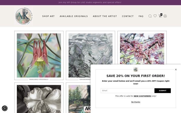 Screenshot von annemklein.com