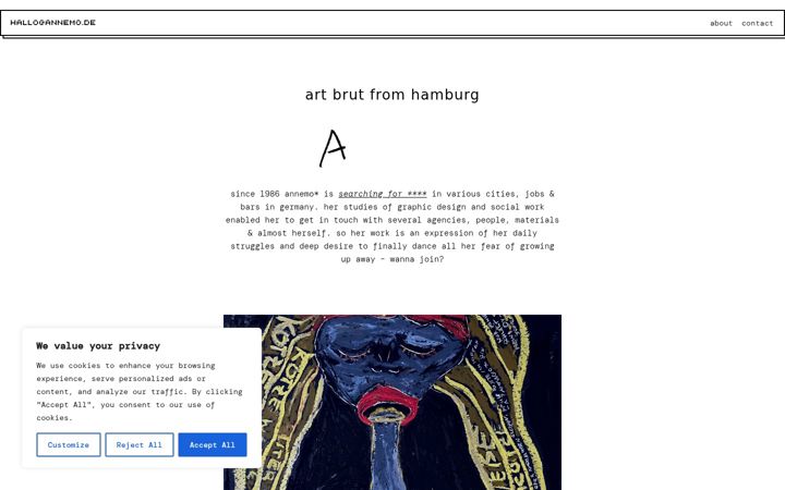 Screenshot of annemo.de