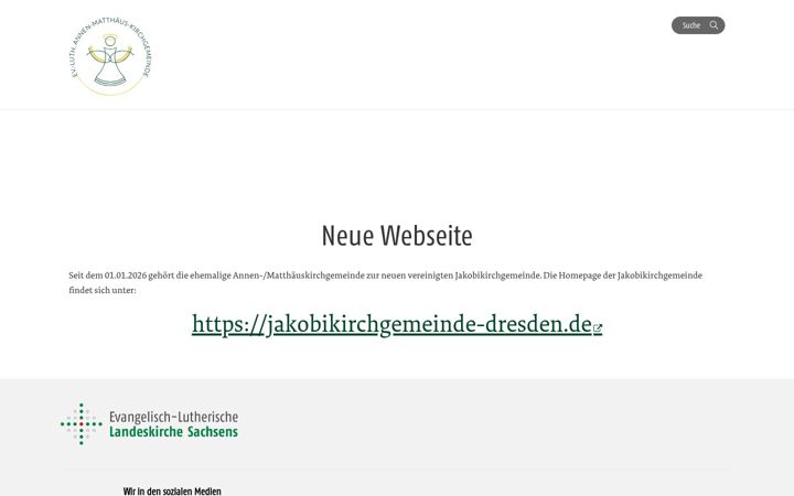Screenshot of annen-matthaeus-kirchgemeinde-dresden.de