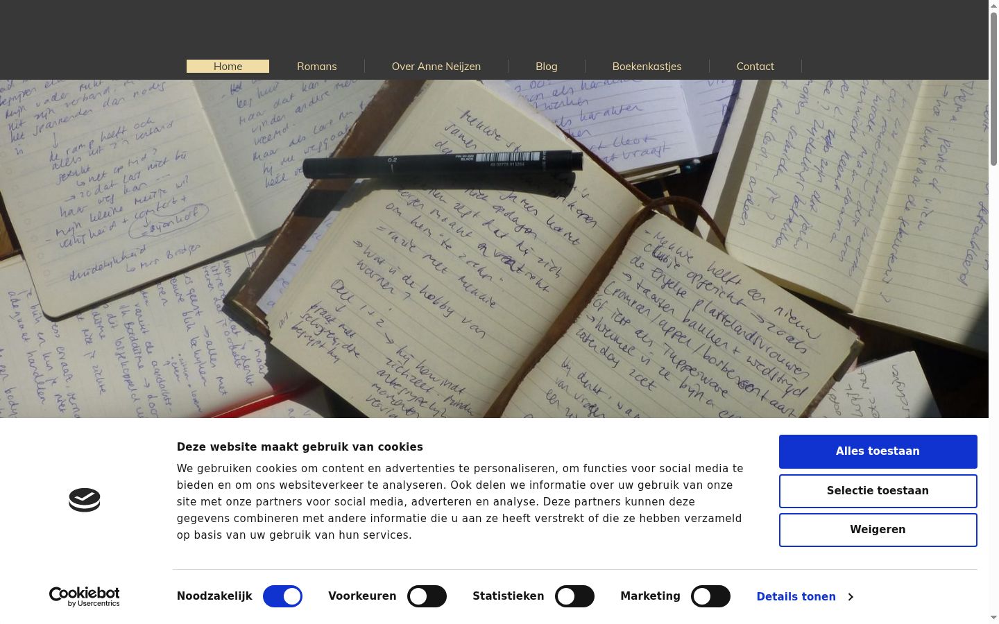 Capture d'écran de la bannière de consentement affichée avant toute interaction