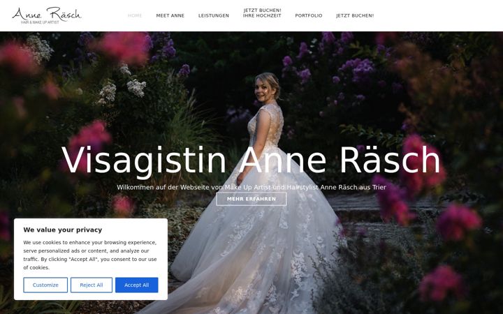 Screenshot of anneraesch.de