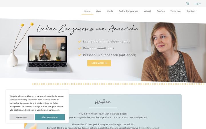 Captura de ecrã de anneriekemusic.nl
