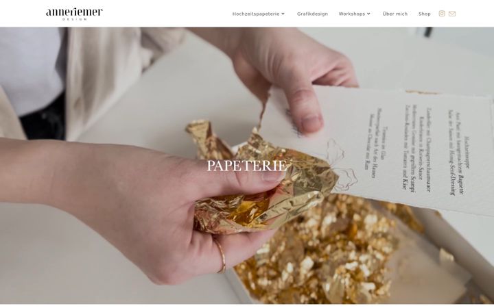 Screenshot of anneriemer.de