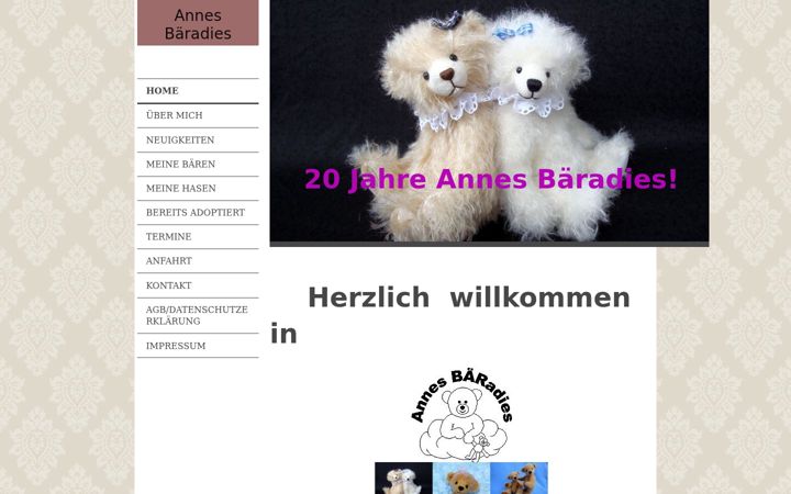Screenshot of annes-baeradies.de