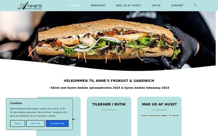 Screenshot of annes-mad.dk