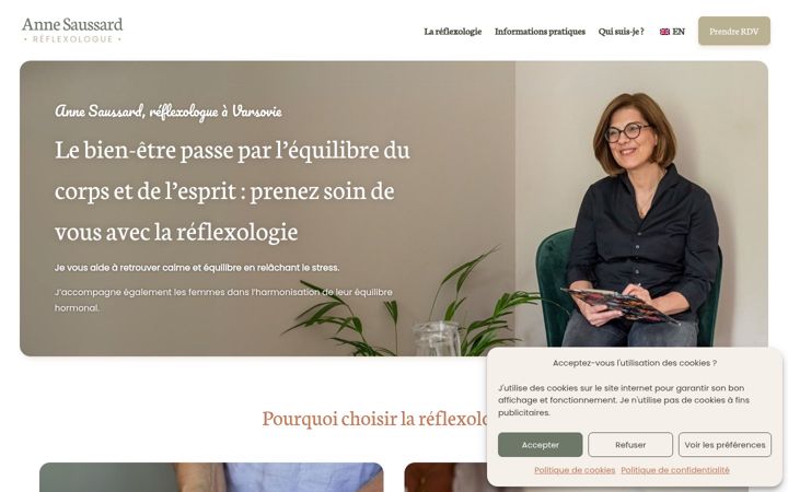 Screenshot von annesaussard.com