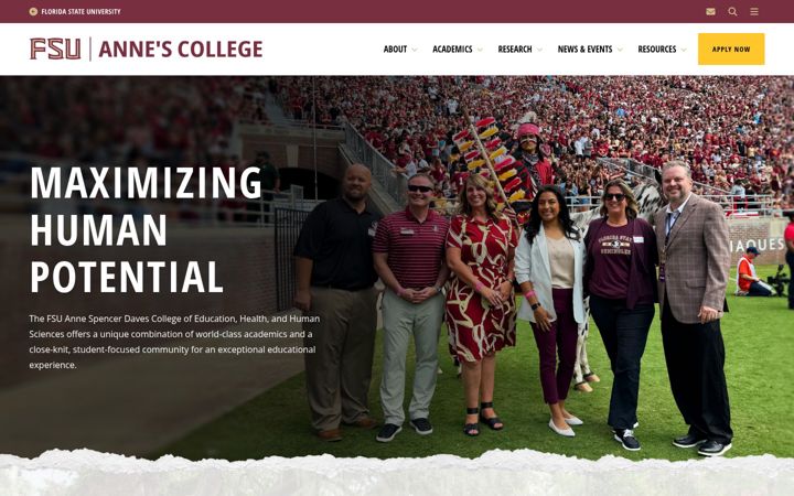 Screenshot of annescollege.fsu.edu